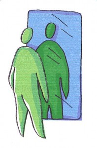 דמות מול מראה